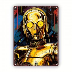 Placa de Metal Vintage Star...